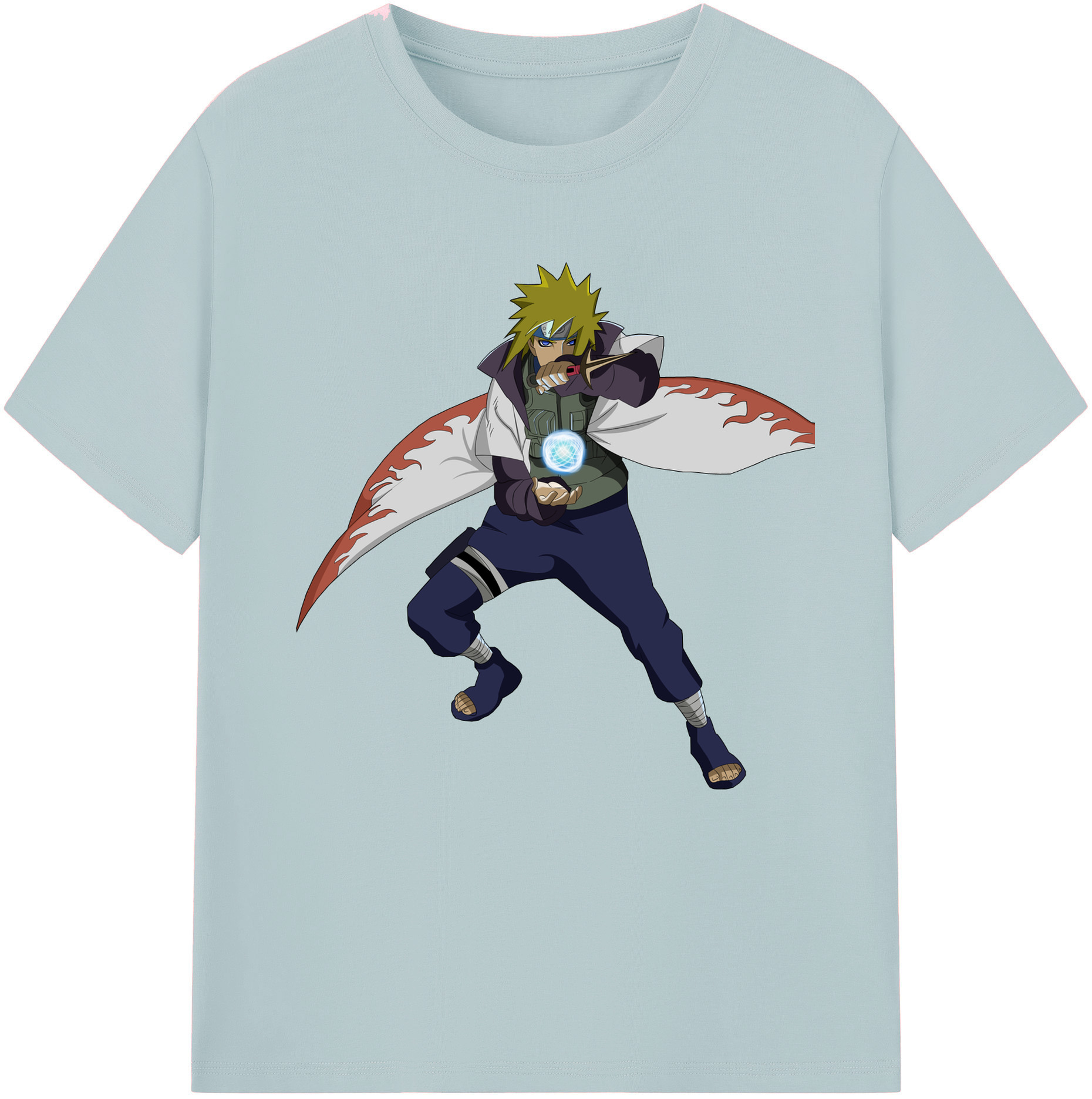 （画像用） NARUTO -ナルト- 波風 ミナト Namikaze Minato 綿100％半袖Tシャツ（フロントプリント）